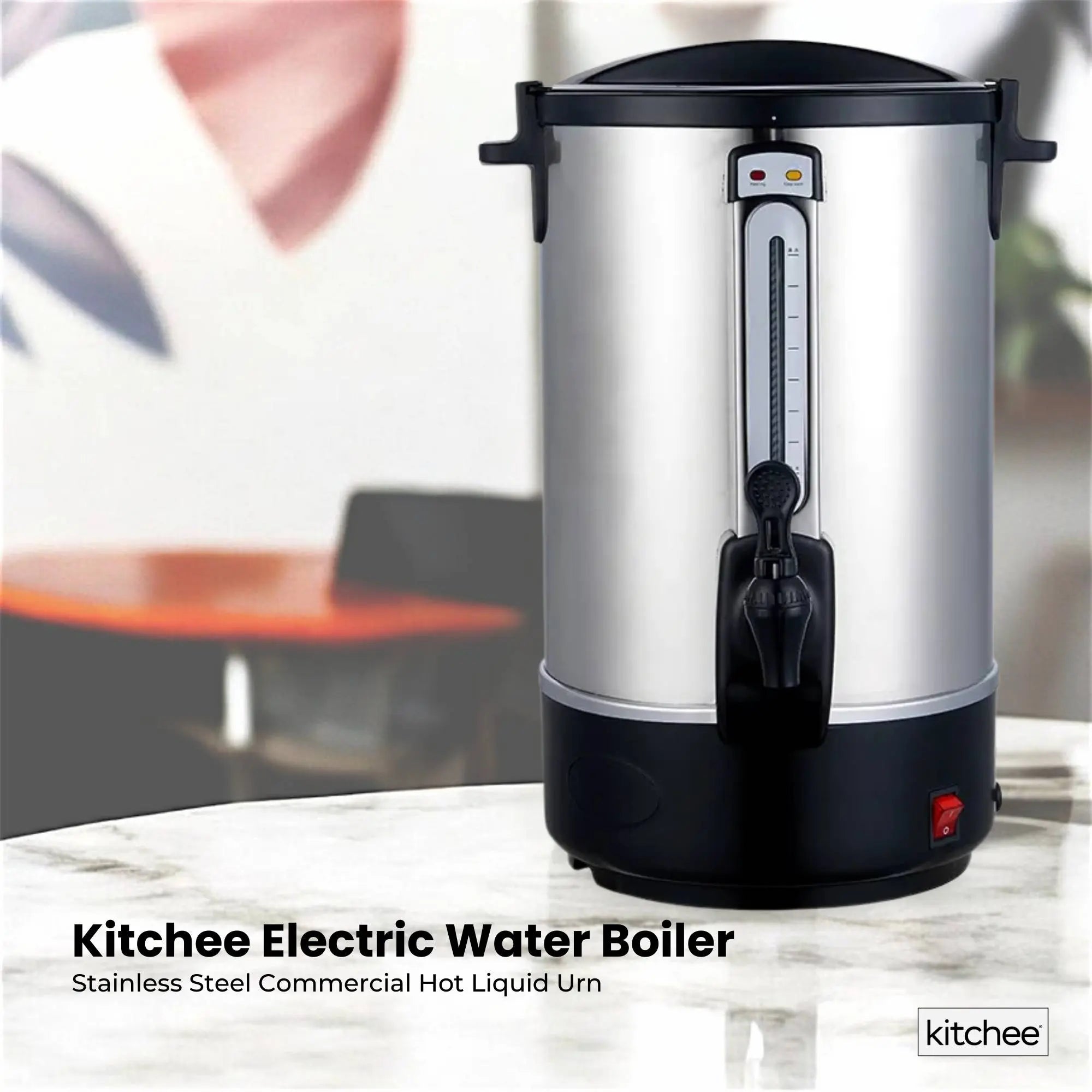 Kitchee 10L Electric Water Boiler - Stainless Steel Commercial Hot Liquid Urn Wholesale Hub