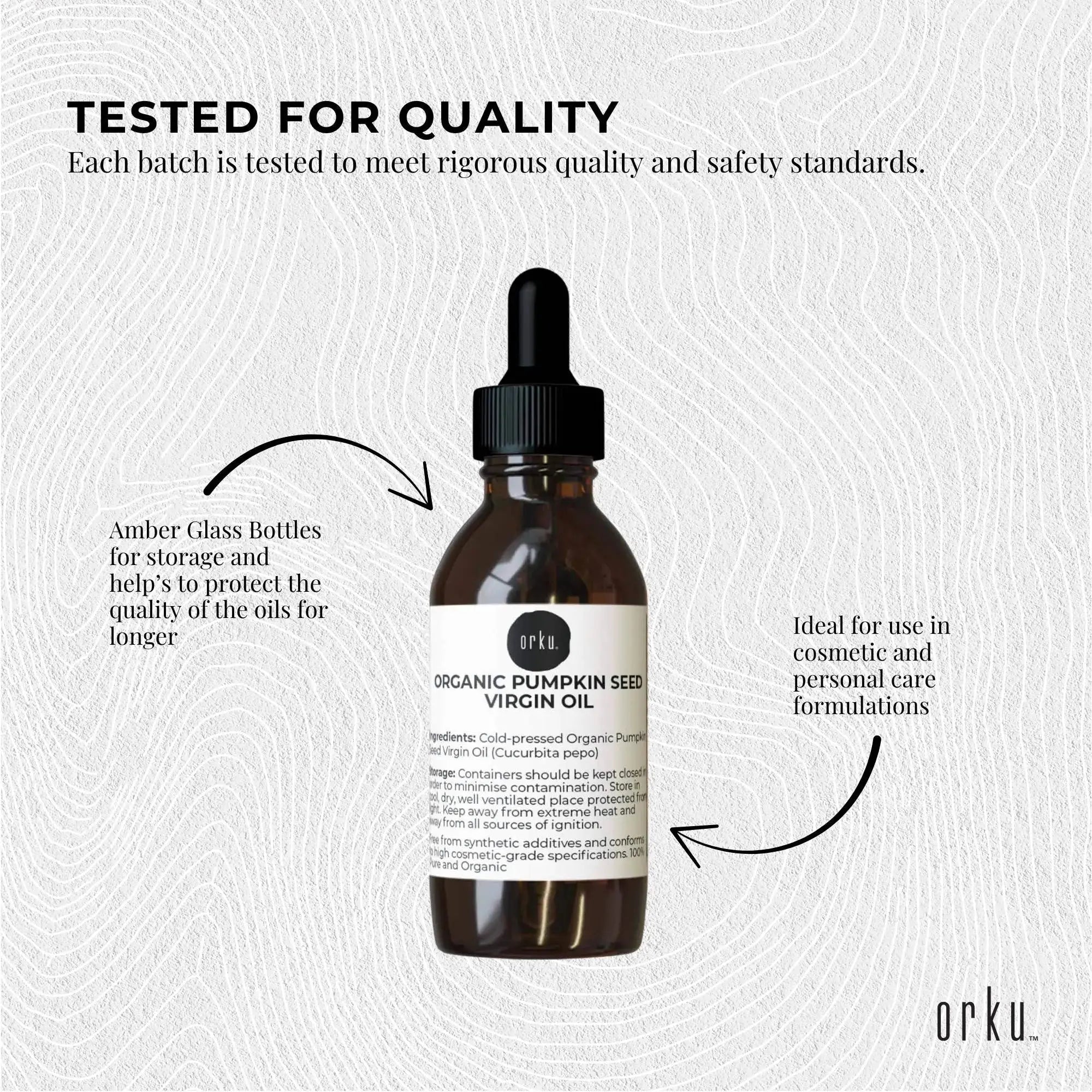 Orku 25ml Organic Pumpkin Seed Oil – Virgin Cold Pressed Unrefined Cosmetic Grade Wholesale Hub