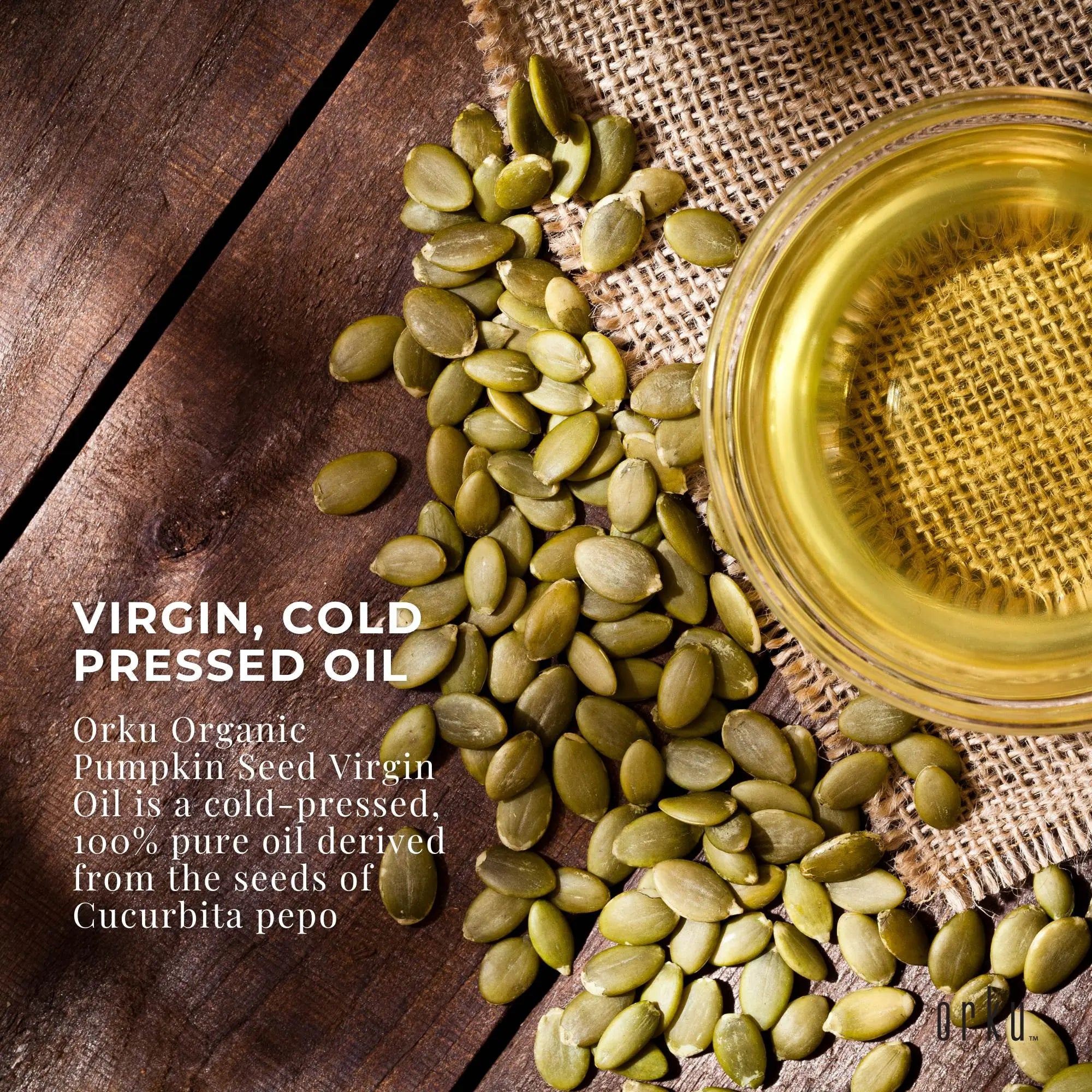 Orku 500ml Organic Pumpkin Seed Oil – Virgin Cold Pressed Unrefined Cosmetic Grade Wholesale Hub