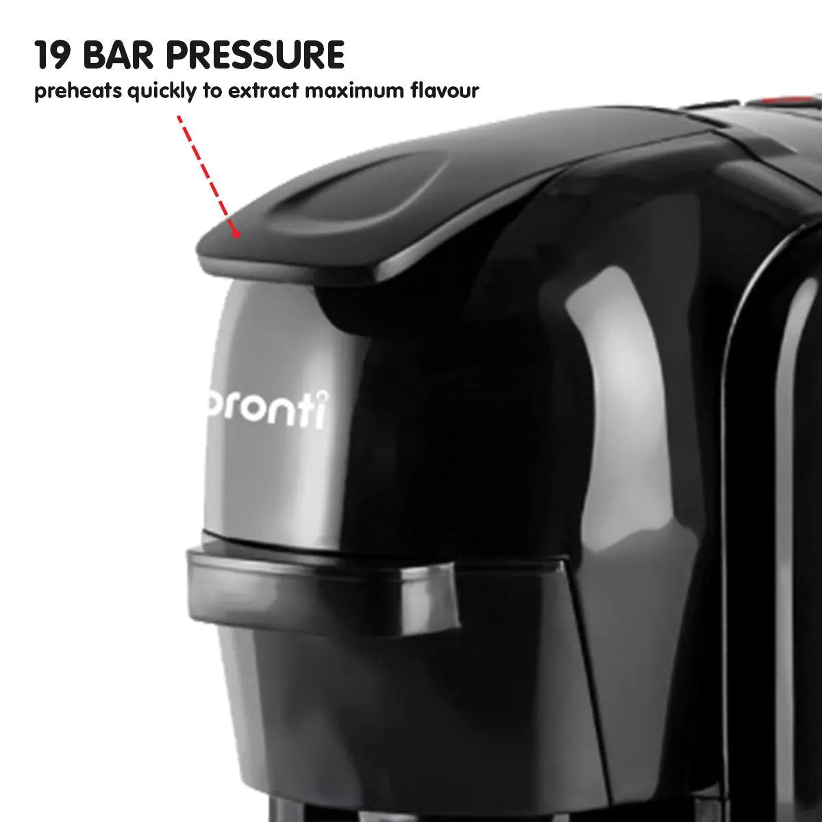 Pronti HomeMaid 3-in-1 Coffee Machine Multi-Capsule Pods and Ground Coffee Nespresso & Caffitaly Compatible CM-511HM Wholesale Hub