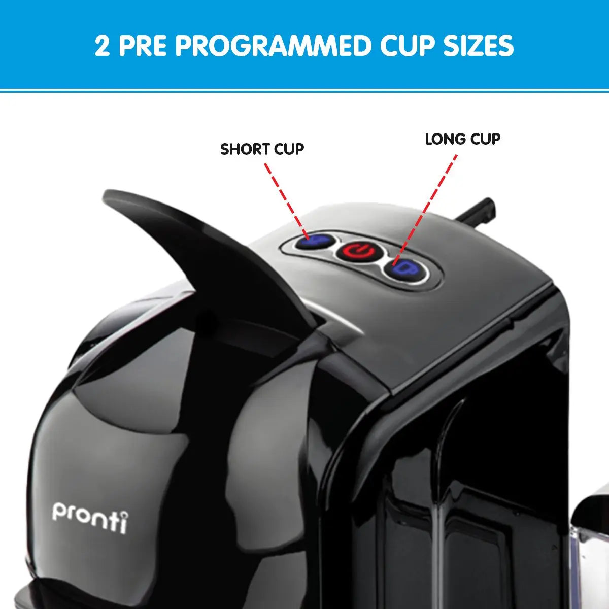 Pronti HomeMaid 3-in-1 Coffee Machine Multi-Capsule Pods and Ground Coffee Nespresso & Caffitaly Compatible CM-511HM Wholesale Hub