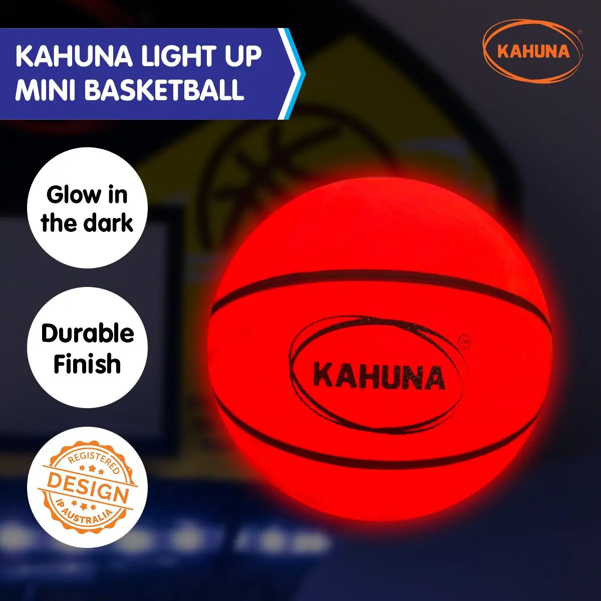 Kahuna Basketball L.e.d Glow Light Up Trampoline Ball Wholesale Hub