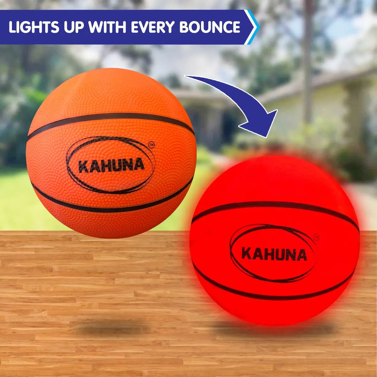 Kahuna Basketball L.e.d Glow Light Up Trampoline Ball Wholesale Hub