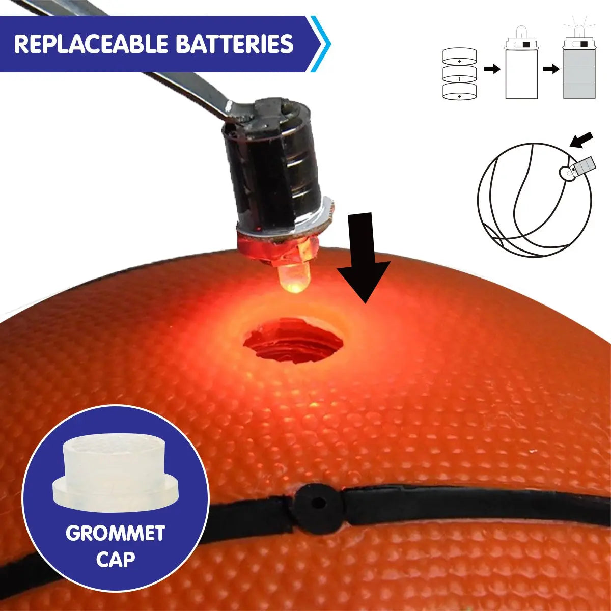 Kahuna Basketball L.e.d Glow Light Up Trampoline Ball Wholesale Hub