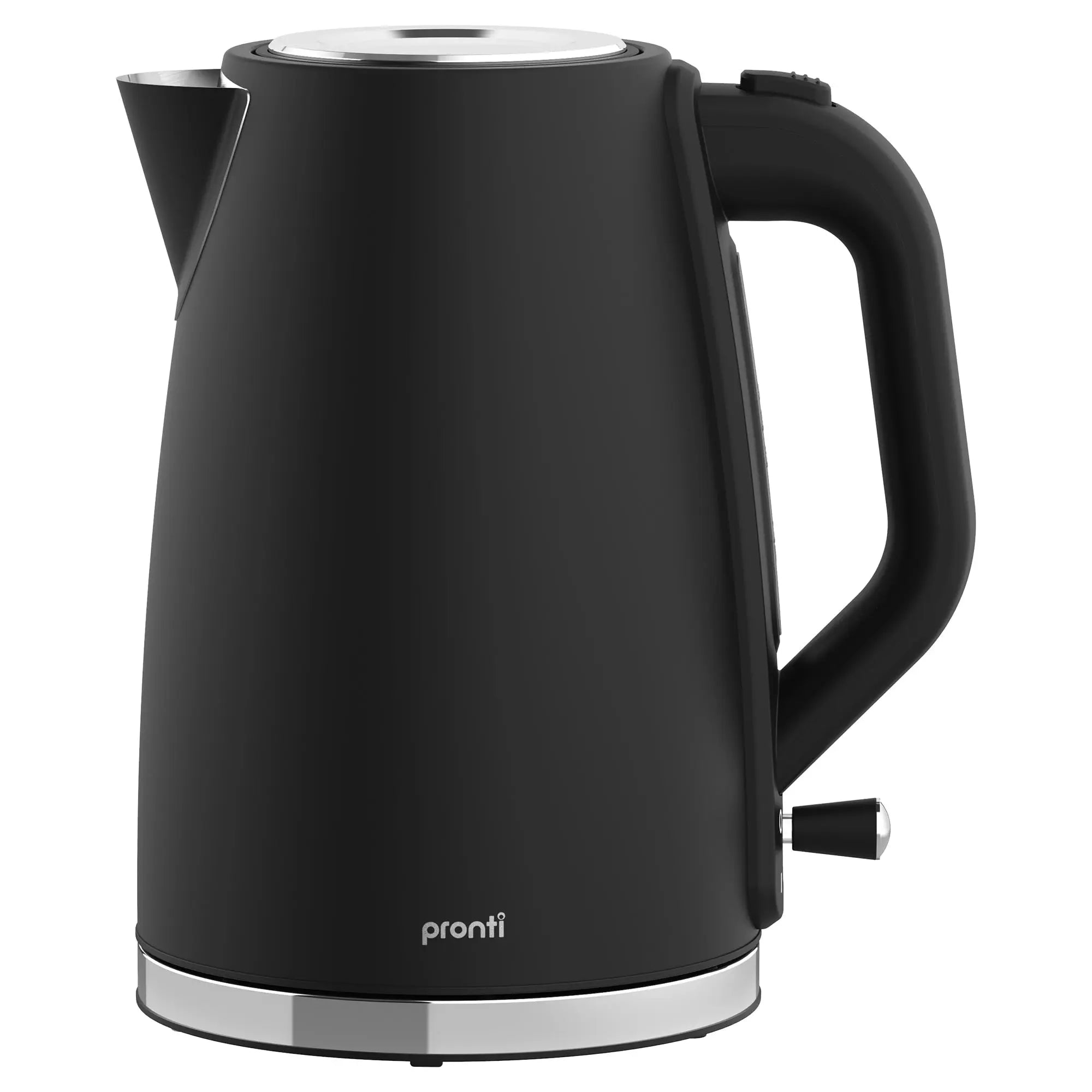 Pronti Silver Noir Collection 4 Slice Toaster and Kettle Bundle Wholesale Hub
