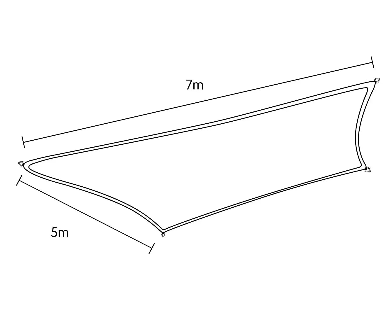 Wallaroo Rectangular Shade Sail 7m x 5m - Sand Wholesale Hub