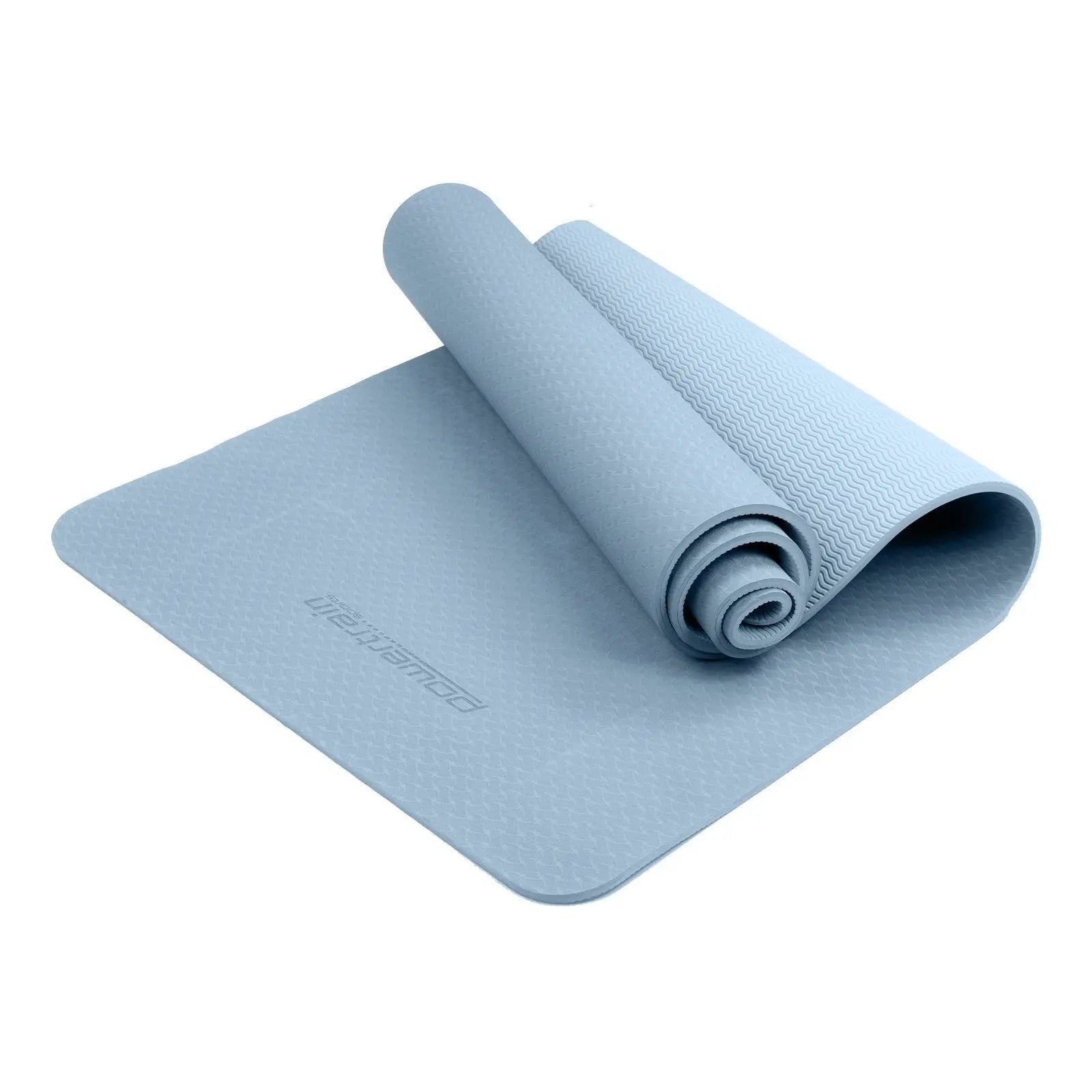 Powertrain Dual Layer 6mm Yoga Mat | Sky Blue | Non-slip Surface And Carry Strap For Ultimate Comfort And Portability Wholesale Hub
