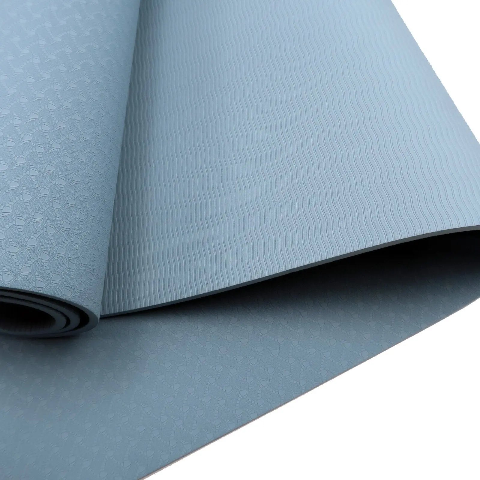 Powertrain Dual Layer 6mm Yoga Mat | Sky Blue | Non-slip Surface And Carry Strap For Ultimate Comfort And Portability Wholesale Hub