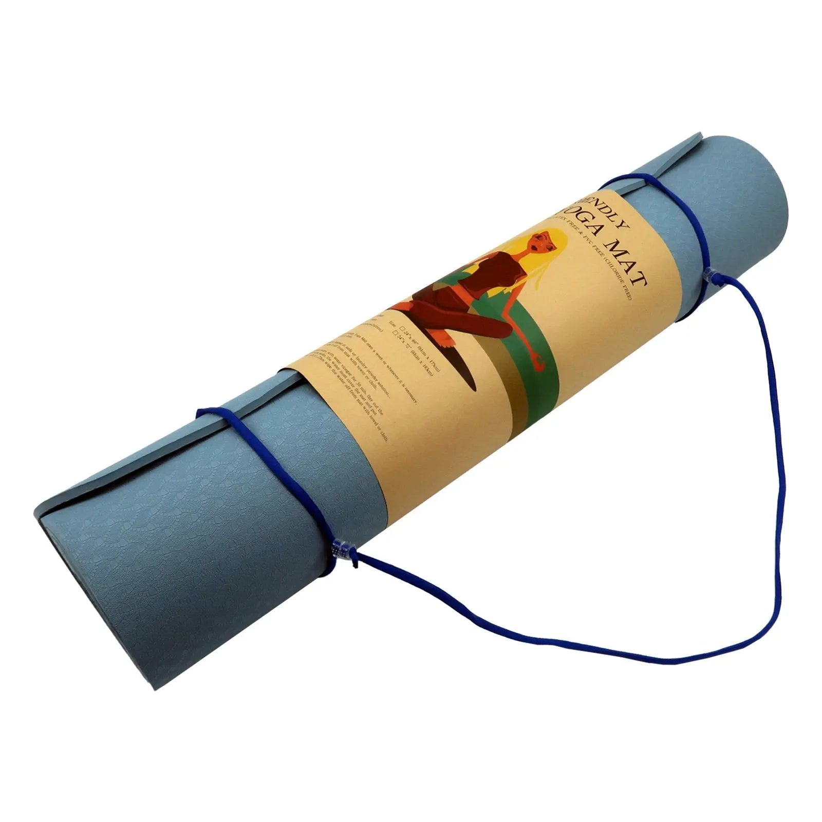 Powertrain Dual Layer 6mm Yoga Mat | Sky Blue | Non-slip Surface And Carry Strap For Ultimate Comfort And Portability Wholesale Hub