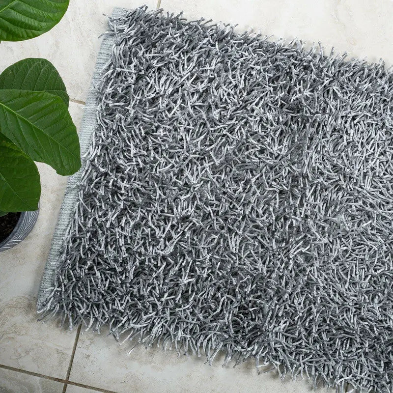 Luxury High Pile Soft Non Slip Bathmat 50 x 80cm (Silver) Wholesale Hub