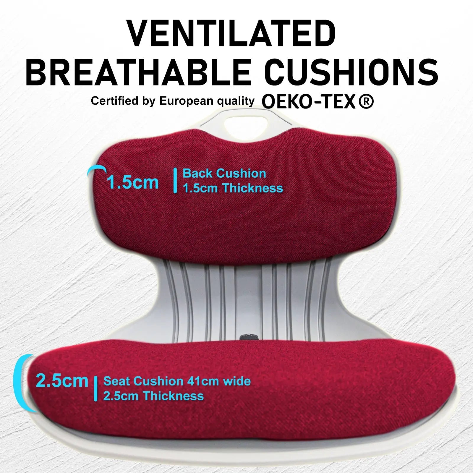 Slender Chair Posture Correction Seat Floor Lounge Padded Stackable RED Wholesale Hub