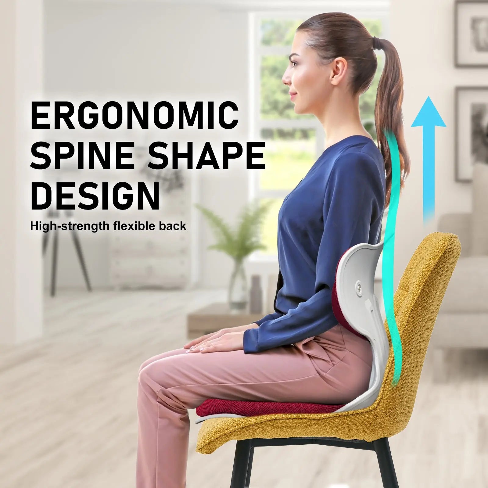 Slender Chair Posture Correction Seat Floor Lounge Padded Stackable RED Wholesale Hub