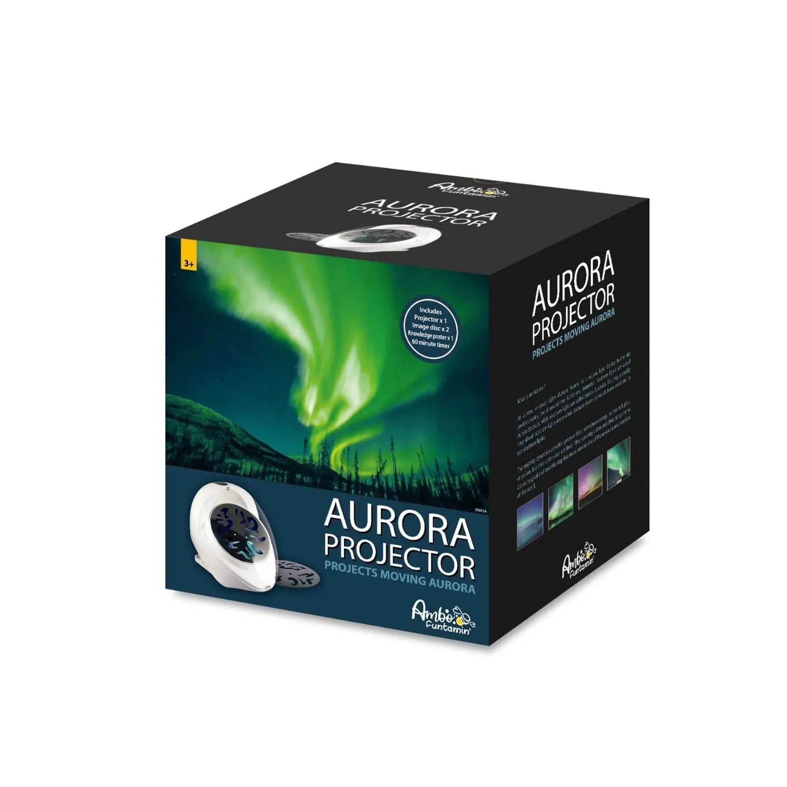 Aurora Projector Moving Night Light 8 Colour Mode - Kids Learning Toy Wholesale Hub