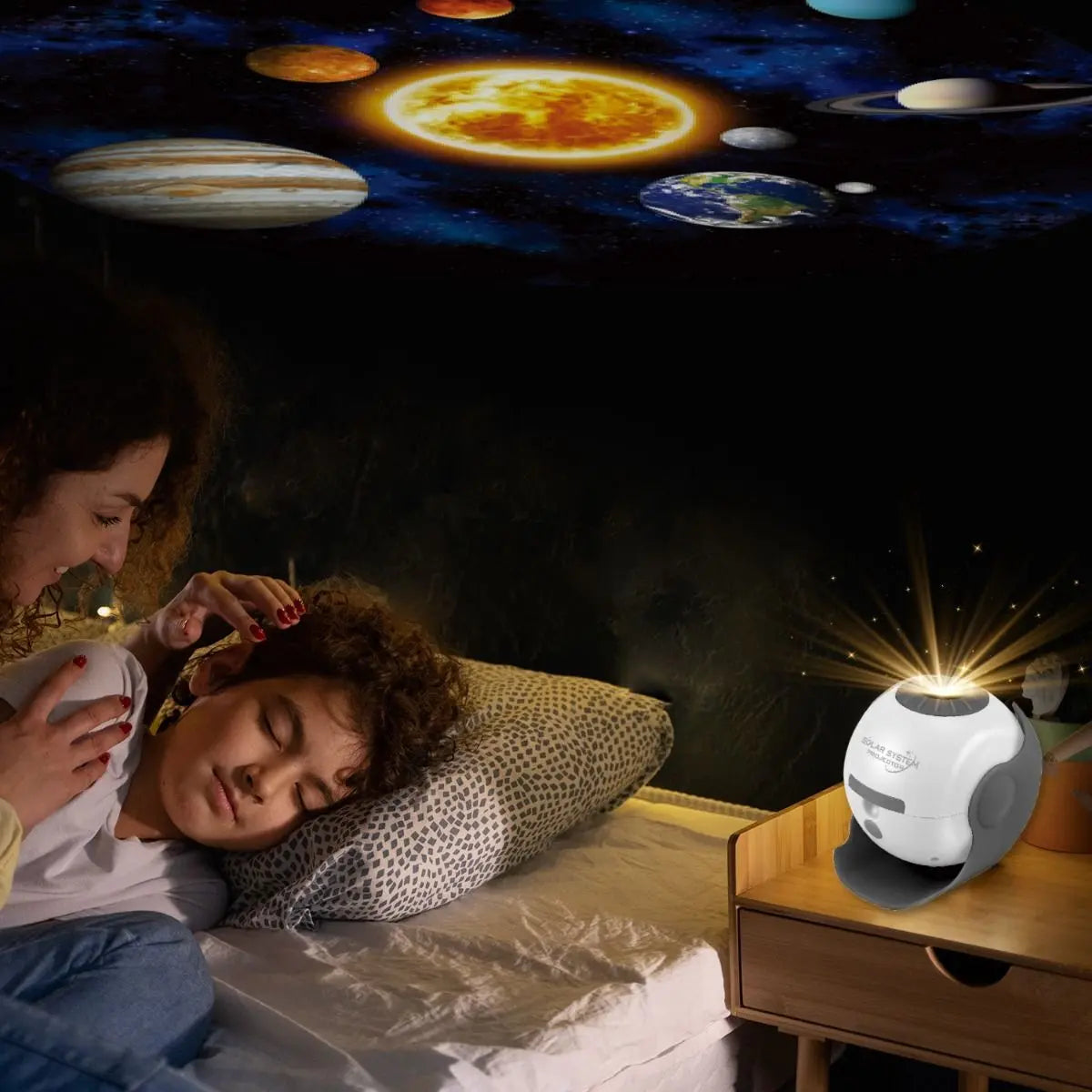 Solar System Star Light Projector STEM Toy - Space Planet Moon Galaxy Night Lights Wholesale Hub
