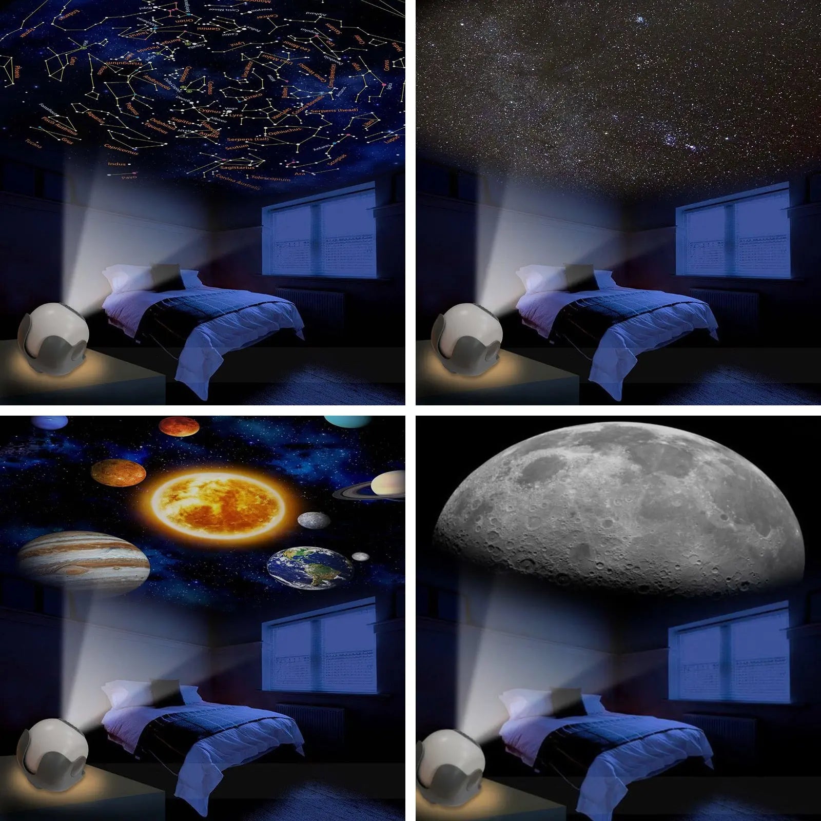 Solar System Star Light Projector STEM Toy - Space Planet Moon Galaxy Night Lights Wholesale Hub