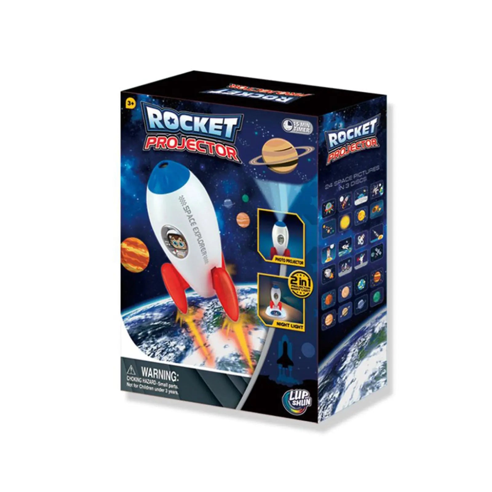 Rocket Projector Night Light Kids STEM Toy - Outer Space Planet Wholesale Hub