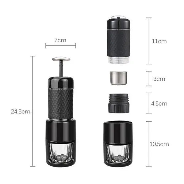 STARESSO Coffee Maker Red Dot Award Winner Portable Espresso Cappuccino Quick Cold Brew Manual Coffee Maker Machines All in One - Black Wholesale Hub