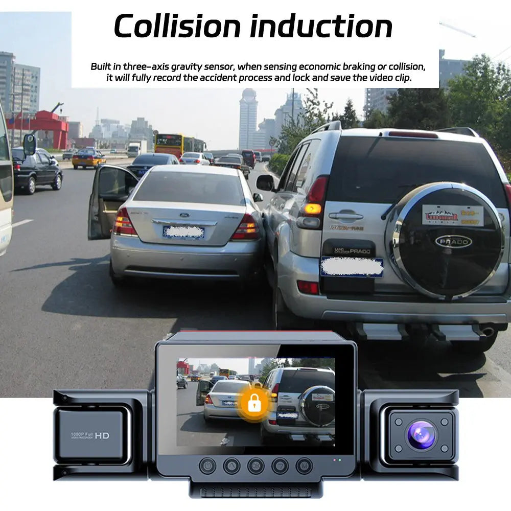4-Channel 360° Panoramic 1080P HD Dash Cam Comes With 32GB TF Card Wholesale Hub