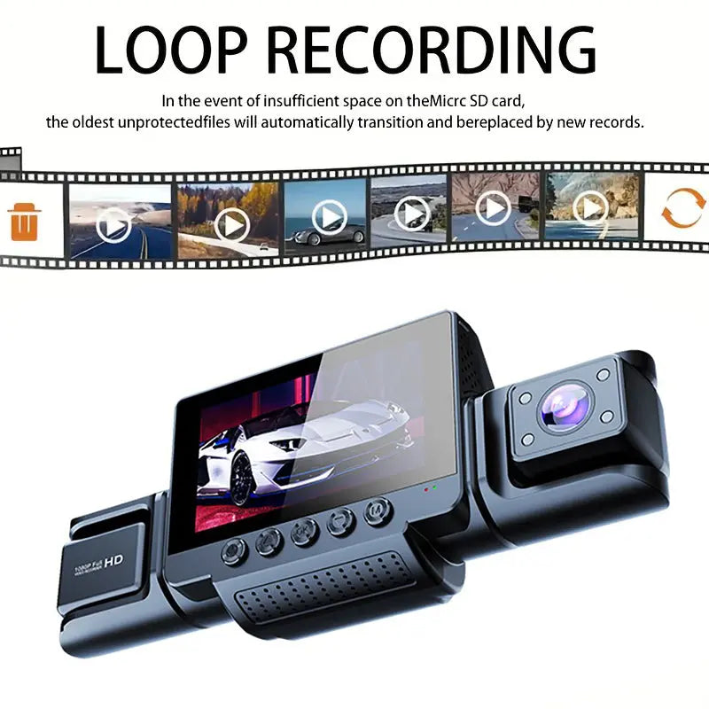 4-Channel 360° Panoramic 1080P HD Dash Cam Comes With 32GB TF Card Wholesale Hub