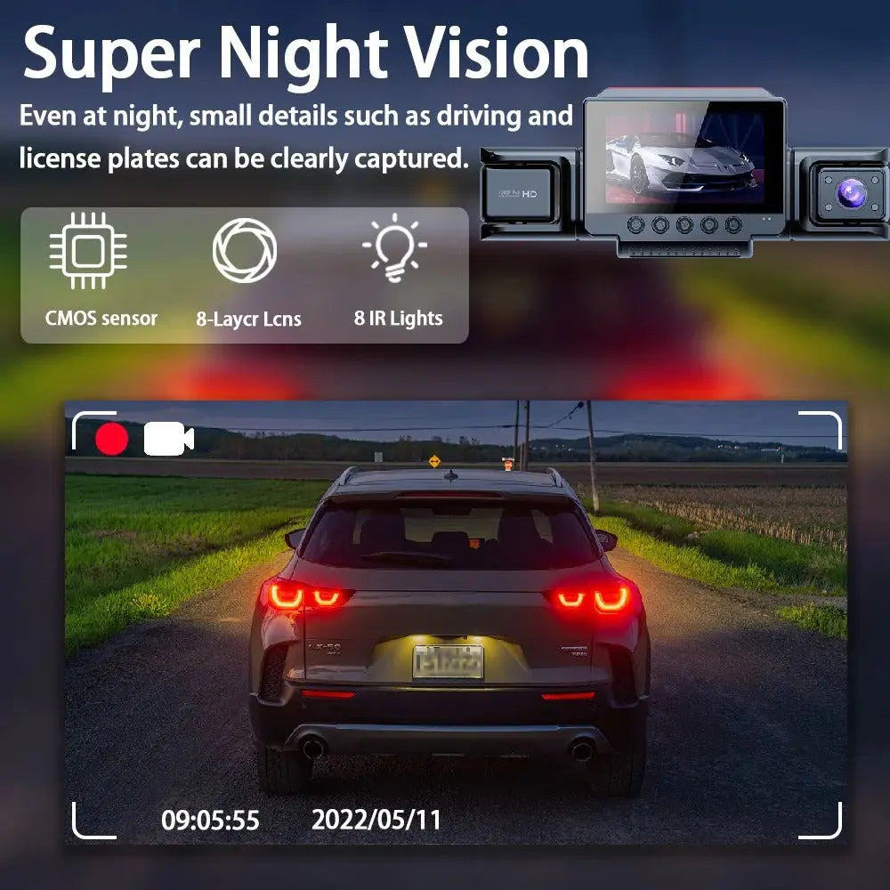 4 Channel 5G WiFi Dashcam FHD 1080P 170° Wide Angle G-Sensor with 64GB Card Wholesale Hub