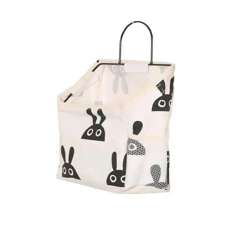 Wall Hanging Storage Bag Home Wardrobe Organiser Pouch Book Holder Phone Pocket - Black Rabbit Wholesale Hub