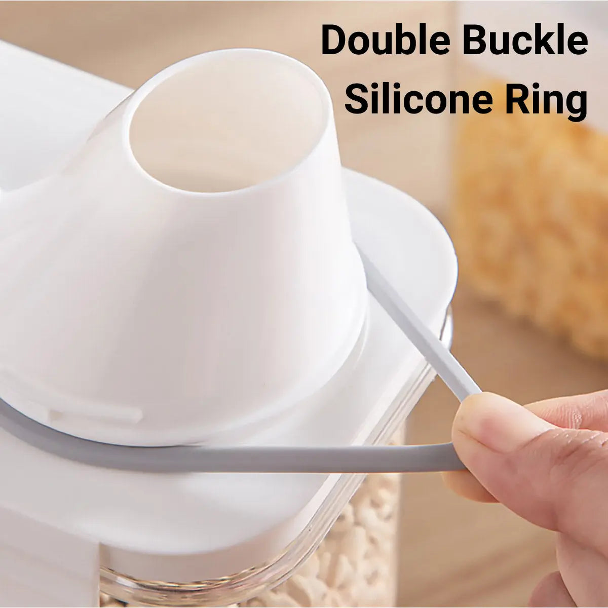 Sealed Household Grain Storage Box Transparent Rice Bucket Kitchen Storage - 2900ml Wholesale Hub