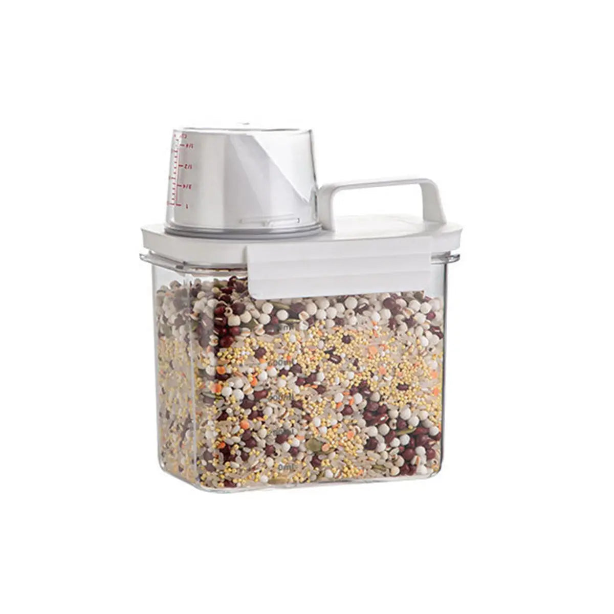 Sealed Household Grain Storage Box Transparent Rice Bucket Kitchen Storage - 2900ml Wholesale Hub