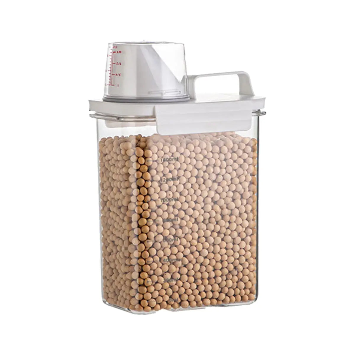 Sealed Household Grain Storage Box Transparent Rice Bucket Kitchen Storage - 2900ml Wholesale Hub