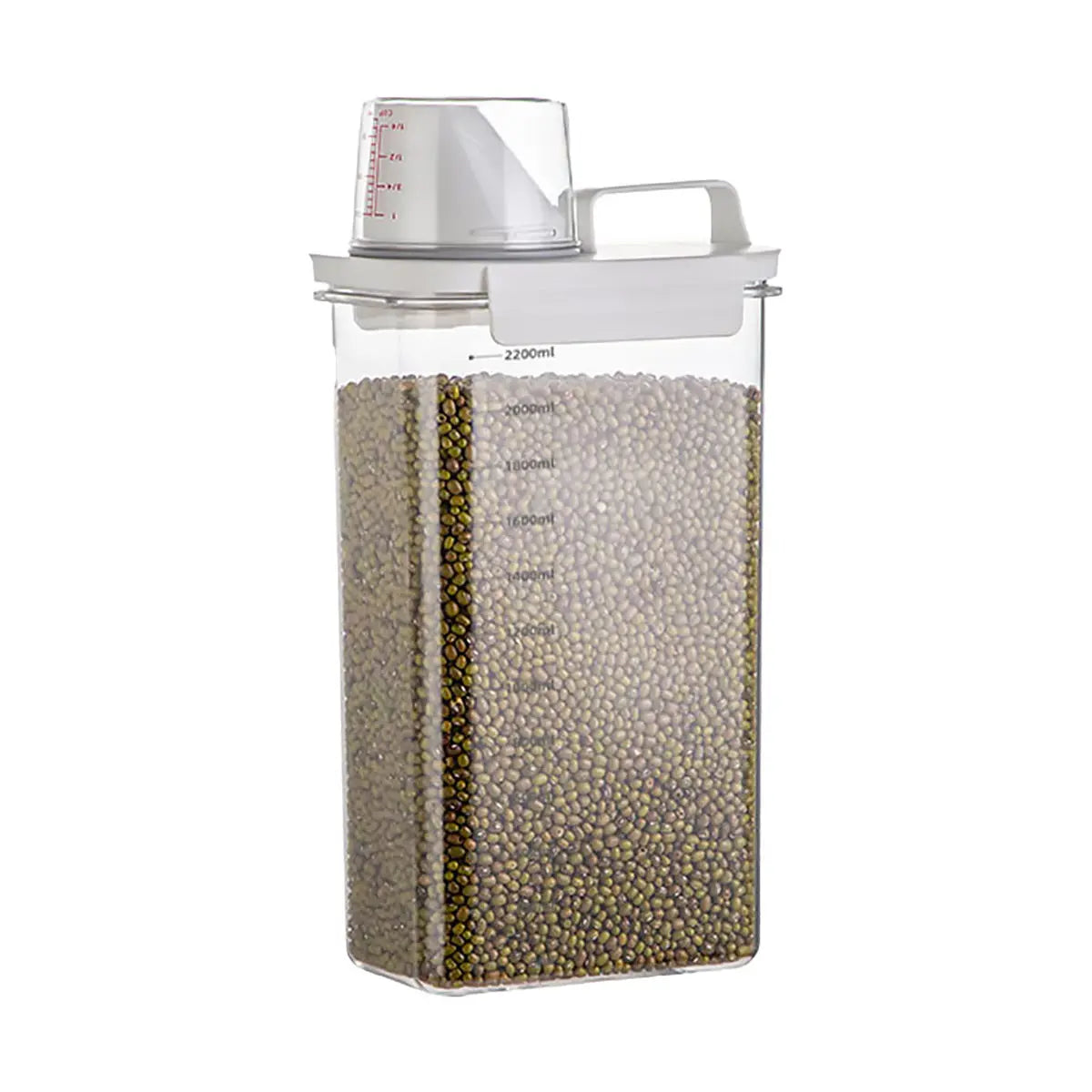 Sealed Household Grain Storage Box Transparent Rice Bucket Kitchen Storage - 2900ml Wholesale Hub