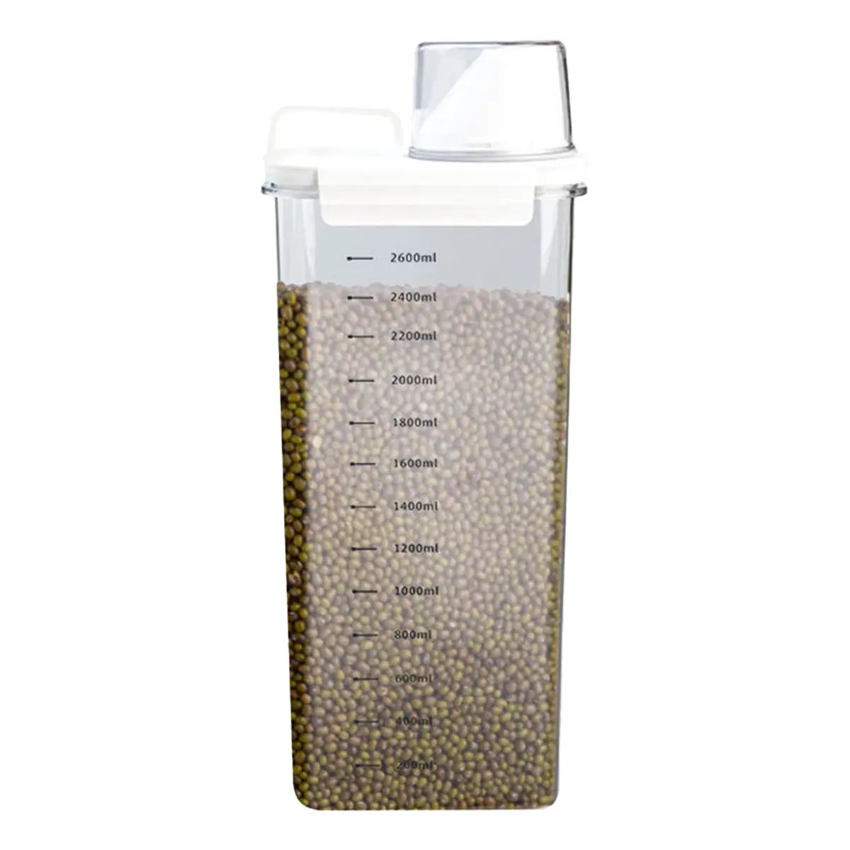 Sealed Household Grain Storage Box Transparent Rice Bucket Kitchen Storage - 2900ml Wholesale Hub