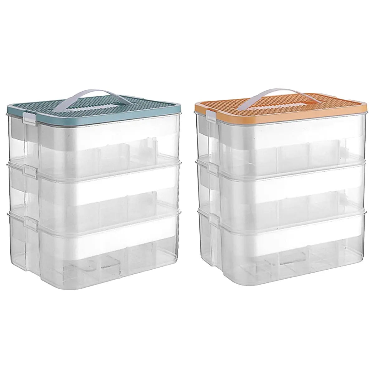 3Layer Storage Box Large Capacity Toy Organizer Building Block Storage Container - Yellow Wholesale Hub