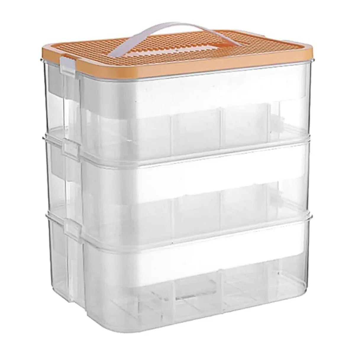 3Layer Storage Box Large Capacity Toy Organizer Building Block Storage Container - Yellow Wholesale Hub
