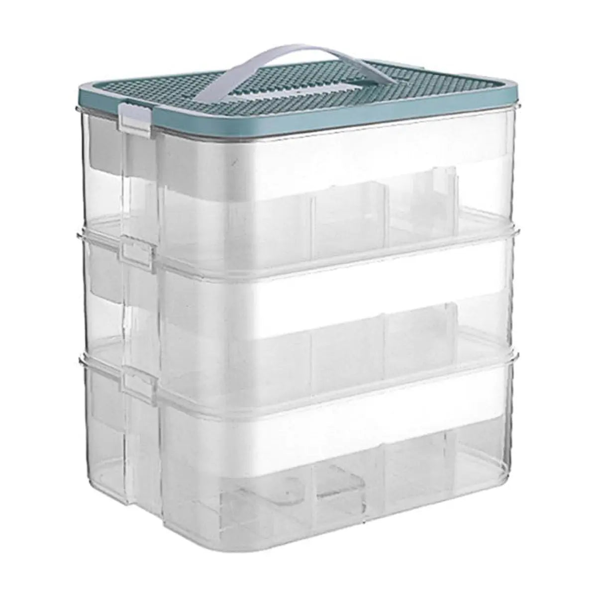 3Layer Storage Box Large Capacity Toy Organizer Building Block Storage Container - Yellow Wholesale Hub