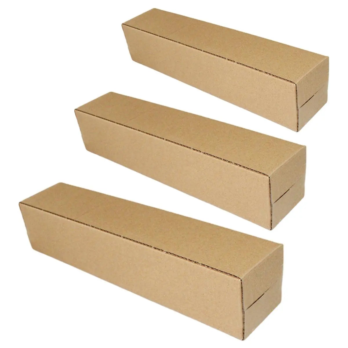 50pcs Long Strip Carton Flat Square Durable Shipping Boxes for Packaging Storage - 10cm x 10cm x 42cm Wholesale Hub