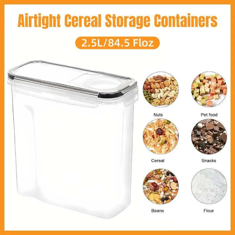 2.5L Kitchen Organizer Transparent Grocery Storage Jar for Food and Pantry Use Wholesale Hub
