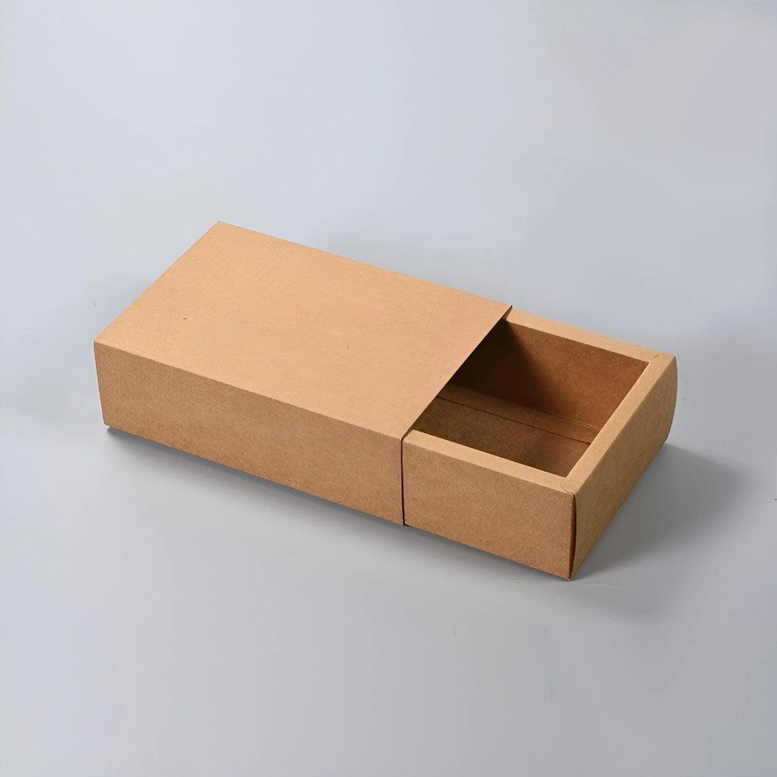 Kraft Paper Drawer Box Packaging Gift Storage Organiser Small Kraft Boxes - 25x8x4cm Wholesale Hub