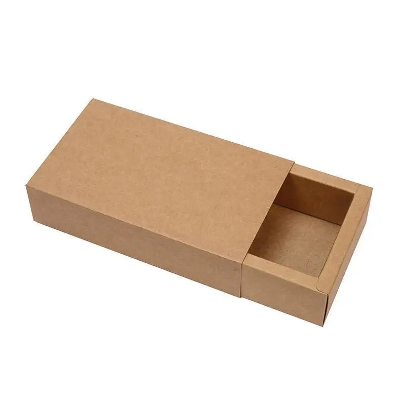 Kraft Paper Drawer Box Packaging Gift Storage Organiser Small Kraft Boxes - 25x8x4cm Wholesale Hub