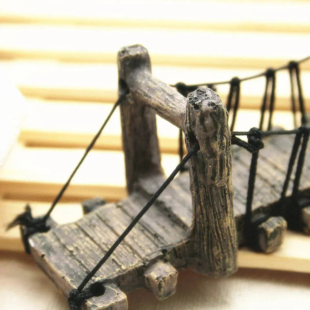Resin Bridge Aquarium Decoration Fish Tank Accessories Shrimp Tortoise Climbing - Suspension Bridge-M Wholesale Hub