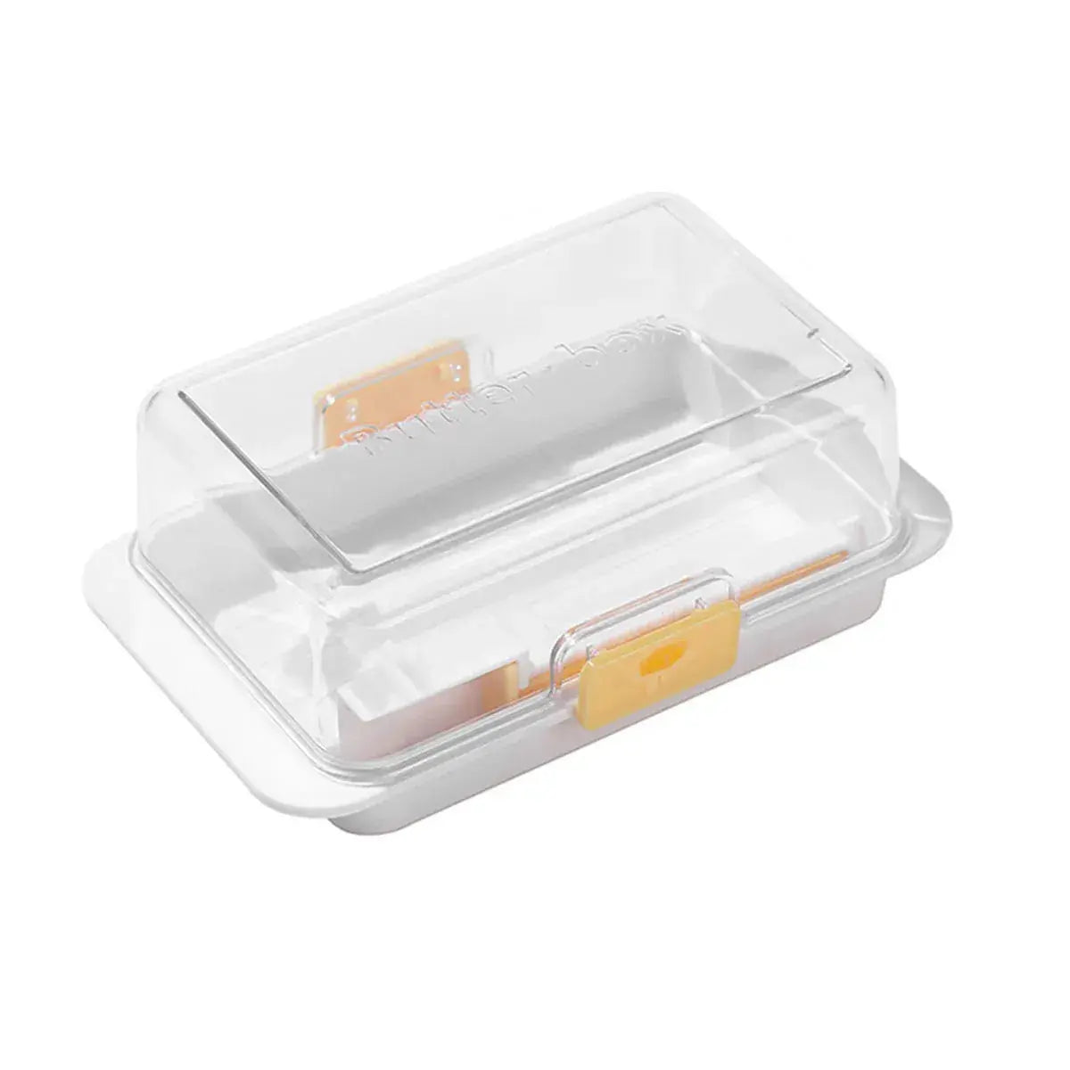 Butter Cheese Storage Box Kitchen Container with Lid Plastic Fridge Organizer - White Wholesale Hub