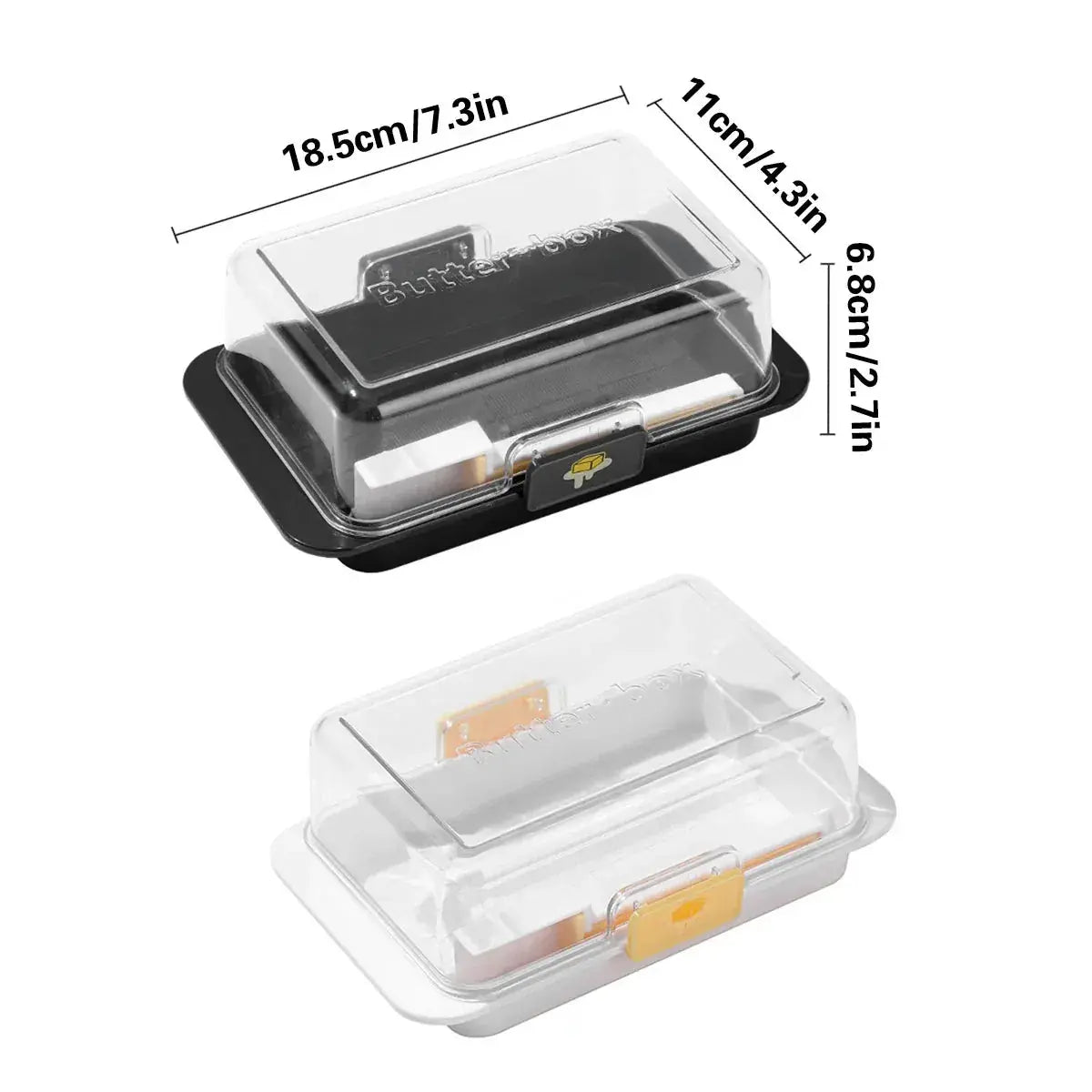 Butter Cheese Storage Box Kitchen Container with Lid Plastic Fridge Organizer - White Wholesale Hub