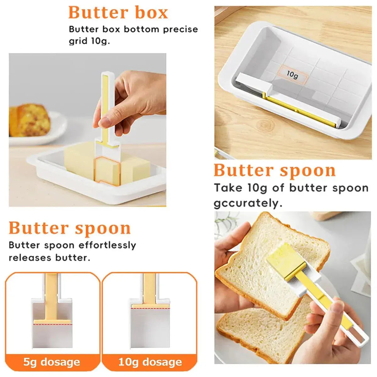 Butter Cheese Storage Box Kitchen Container with Lid Plastic Fridge Organizer - White Wholesale Hub