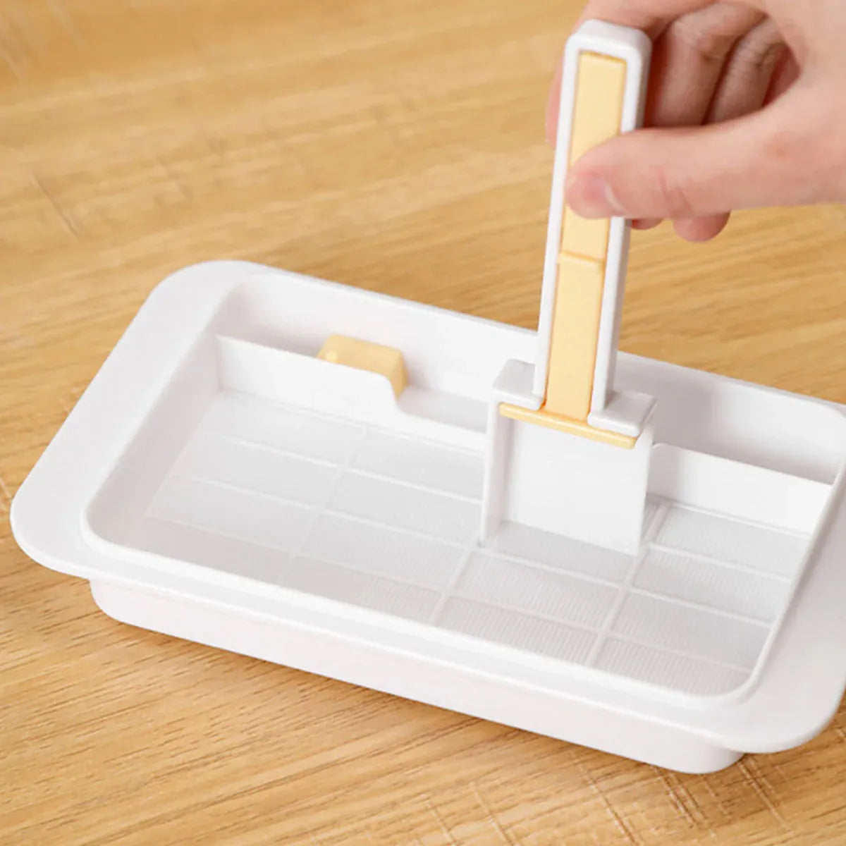 Butter Cheese Storage Box Kitchen Container with Lid Plastic Fridge Organizer - White Wholesale Hub