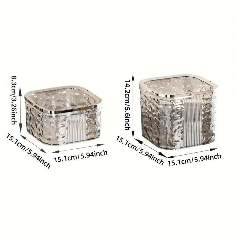 Desktop Mini Trash Can Small Waste Bin Storage Bucket for Office Kitchen Home - Grey-S Wholesale Hub