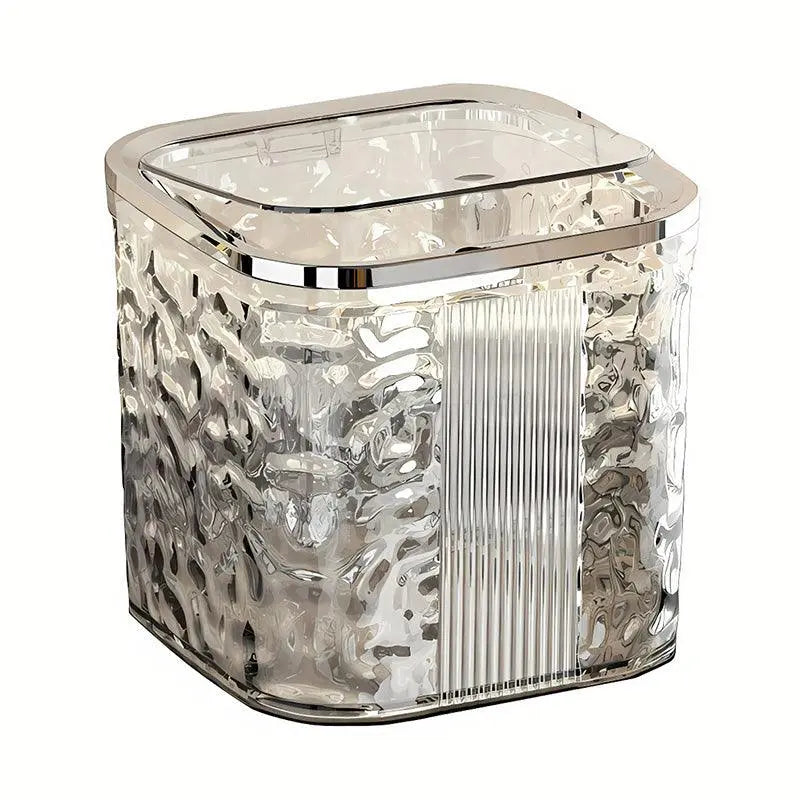 Desktop Mini Trash Can Small Waste Bin Storage Bucket for Office Kitchen Home - Grey-S Wholesale Hub