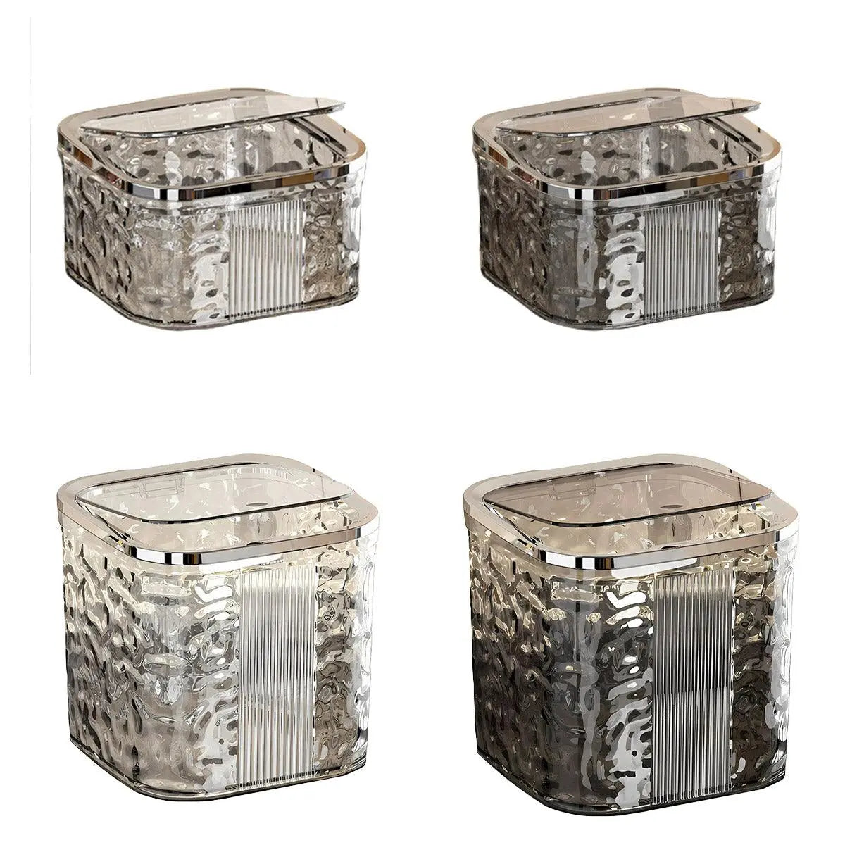 Desktop Mini Trash Can Small Waste Bin Storage Bucket for Office Kitchen Home - White-S Wholesale Hub