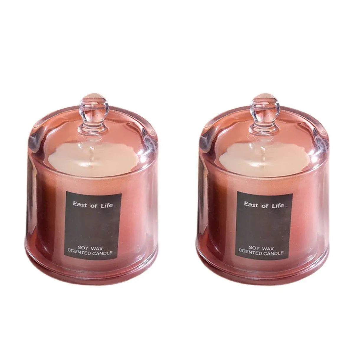 2Pcs Smokeless Glass Aromatherapy Candles Scented Gift Set for Relaxation - Freesia Wholesale Hub