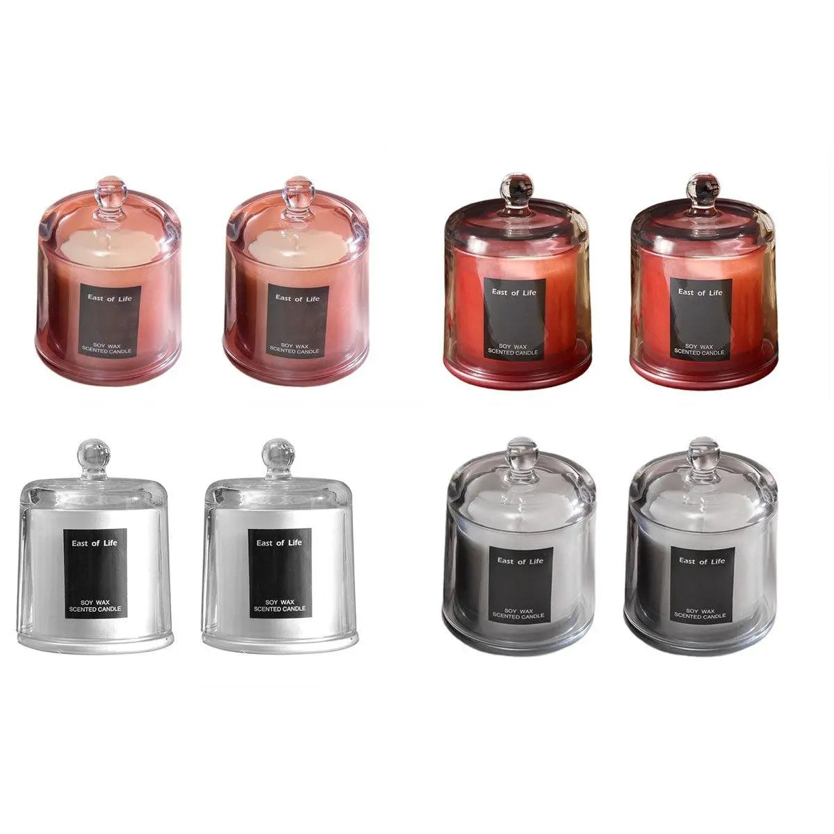 2Pcs Smokeless Glass Aromatherapy Candles Scented Gift Set for Relaxation - Velvet Rose Wholesale Hub