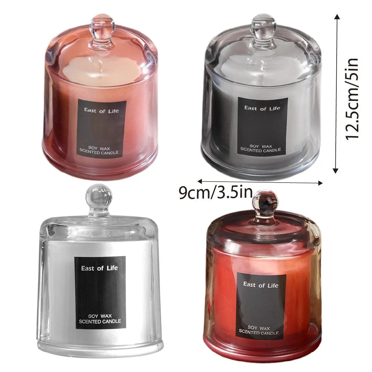 2Pcs Smokeless Glass Aromatherapy Candles Scented Gift Set for Relaxation - Velvet Rose Wholesale Hub
