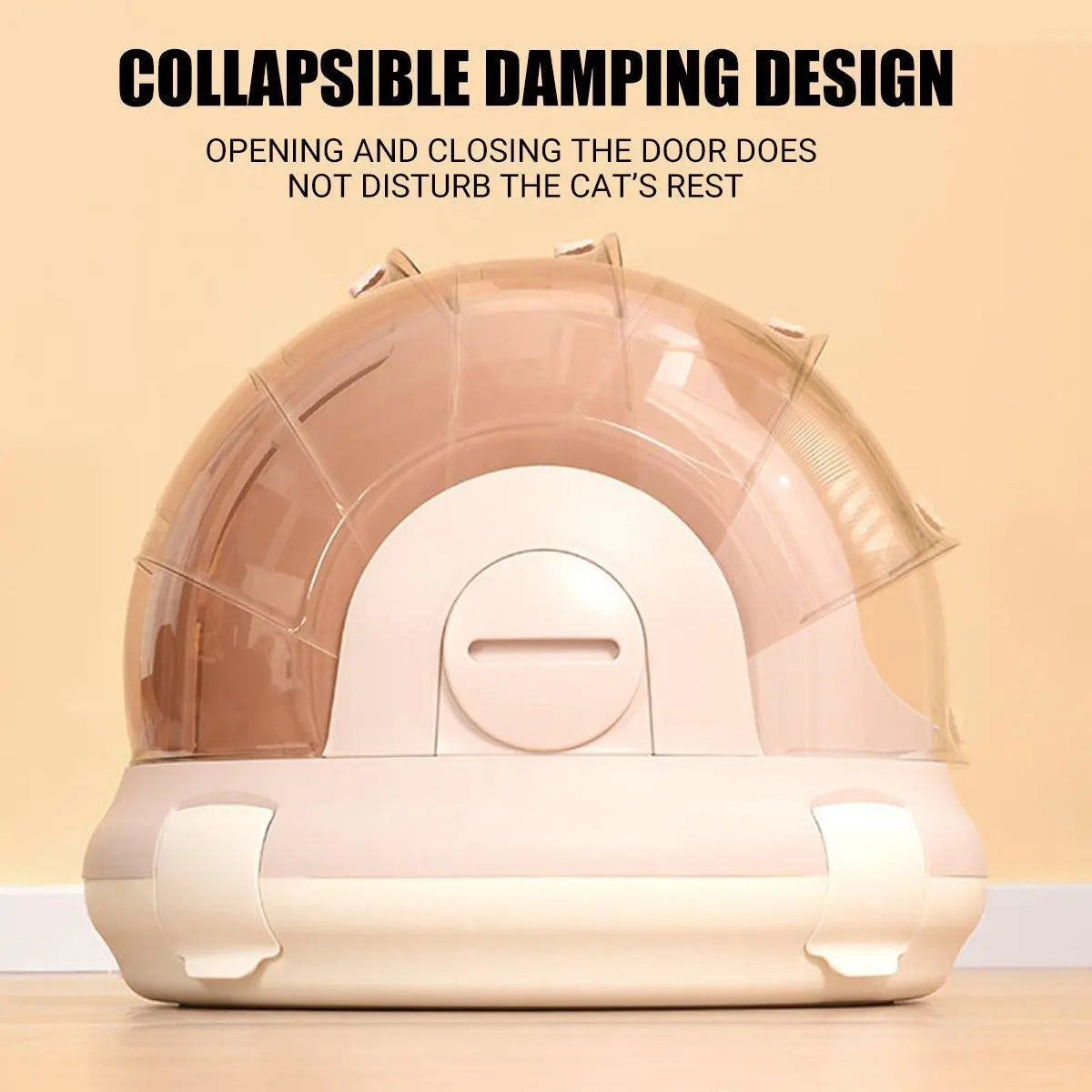 Portable Cat Carrier Space Capsule Large Capacity Aviation Travel Kitty Basket - Champagne Wholesale Hub