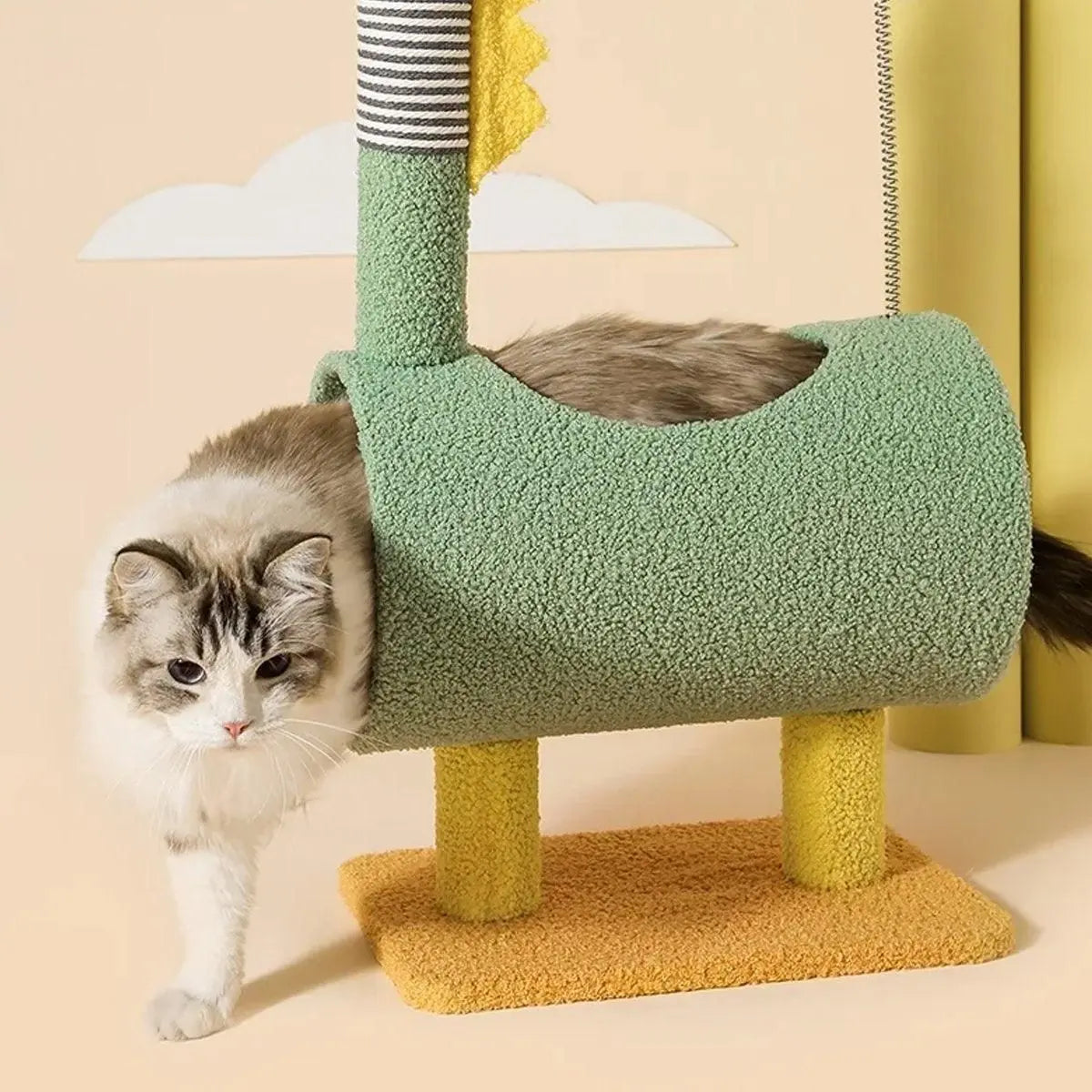 Climbing Frame Cat Scratching Post Jumping Platform Pet Toys for Cats and Kitten - Yellow Wholesale Hub